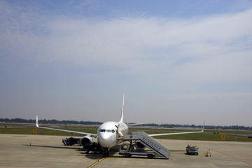 温州机场停机坪民航客机