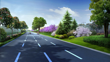 道路綠化效果圖