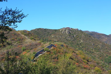 秋季的北京香山香炉峰紫烟亭