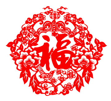 剪紙福在眼前