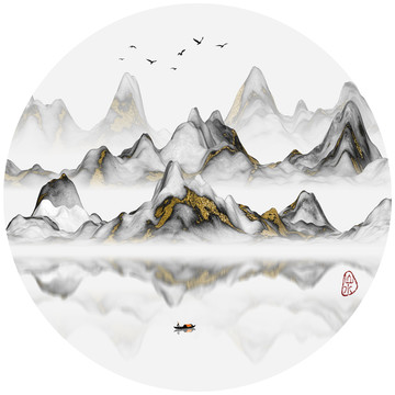 抽象意境山水畫
