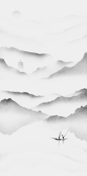 抽象畫水墨