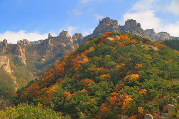 山东青岛崂山寨上秋色