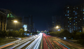 夜景车流