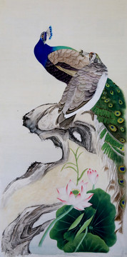 荷花國(guó)畫