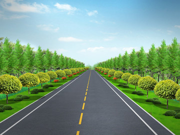 道路綠化效果圖