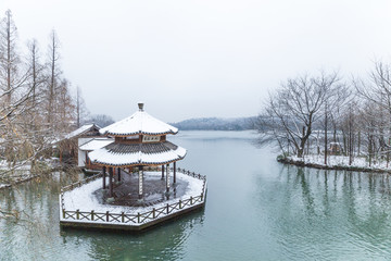 杭州茅家埠雪景