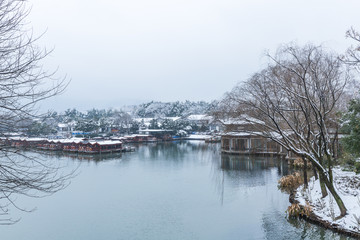 杭州茅家埠雪景