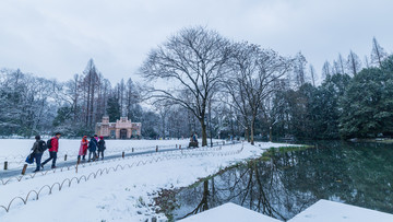 杭州太子湾公园雪景