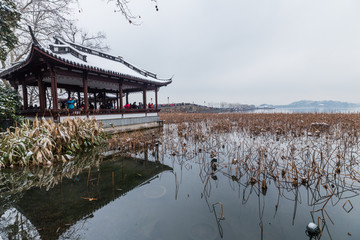 杭州西湖断桥雪景