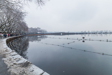 杭州西湖雪景