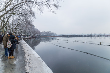 杭州西湖雪景