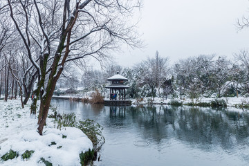 杭州西湖雪景