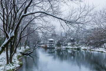 杭州西湖雪景