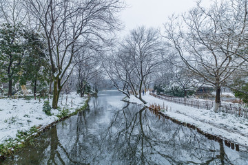 杭州西湖雪景