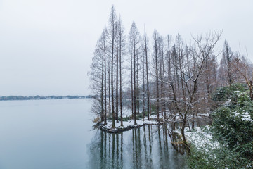 杭州西湖雪景