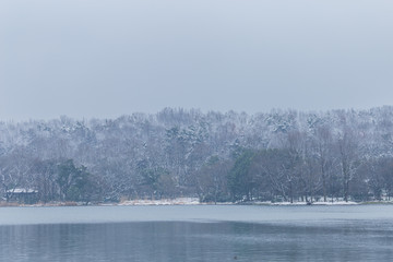 杭州西湖雪景