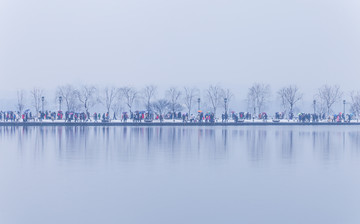 杭州西湖雪景