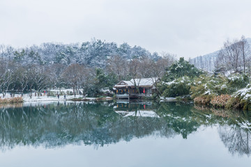 杭州浴鹄湾雪景