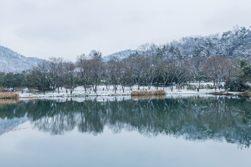 杭州西湖雪景