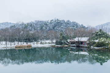 杭州浴鹄湾雪景