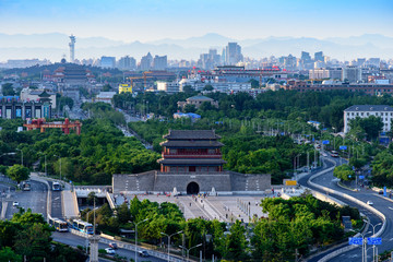 俯瞰北京中軸線永定門