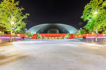 北京中国国家大剧院夜景