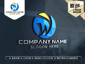 WY字母LOGO设计