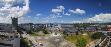 广西贺州钟山县城全景图超高清