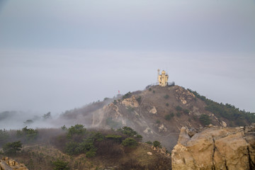 山东青岛崂山浮山森林公园云海