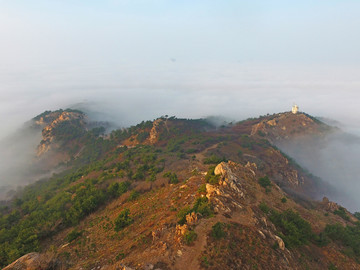 山东青岛崂山浮山森林公园云海