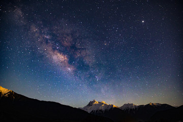 雪山银河星空