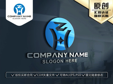 ZH字母LOGO设计