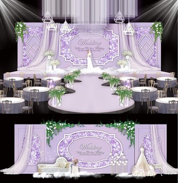 婚礼设计紫色婚礼主题婚礼