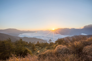 山顶日出