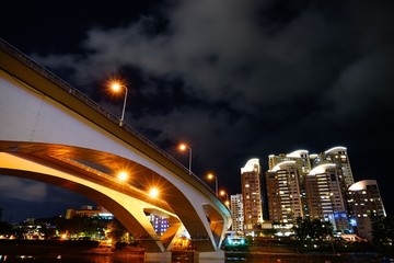 台湾碧潭的夜景