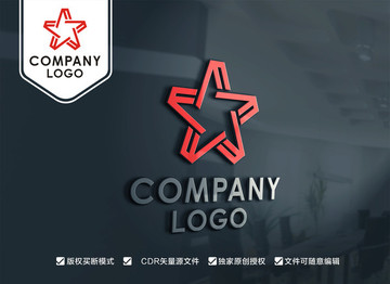 五角星F字母標(biāo)志五角星標(biāo)志