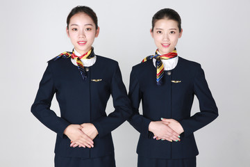 航空女空乘摄影图