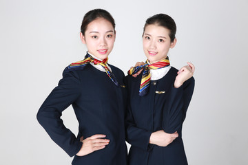 航空女空乘摄影图