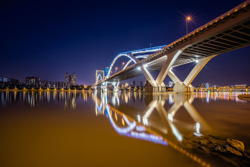 柳州广雅大桥夜景