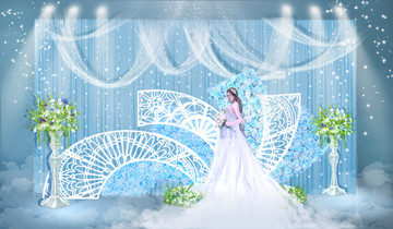 淺藍色夢幻迎賓區(qū)