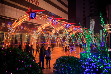 城市LED灯光夜景