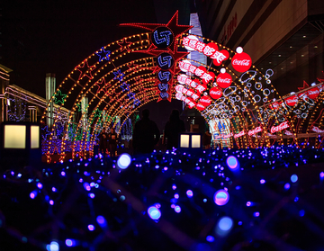 城市LED灯光夜景