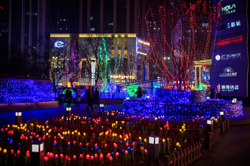 城市LED灯光夜景