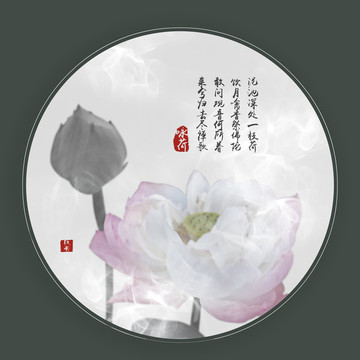 荷花裝飾畫(huà)