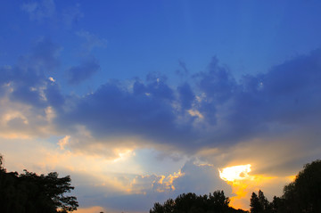 夕阳下的天空