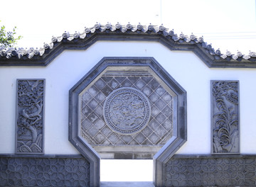 唐语砖雕四合院庭院展示