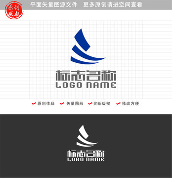 Z字母W标志帆船logo