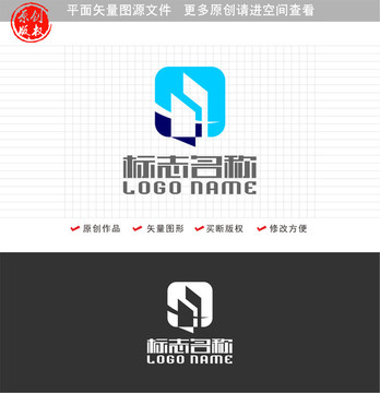 HQ字母QH标志logo