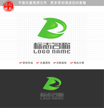 MD字母DZ标志鸟logo